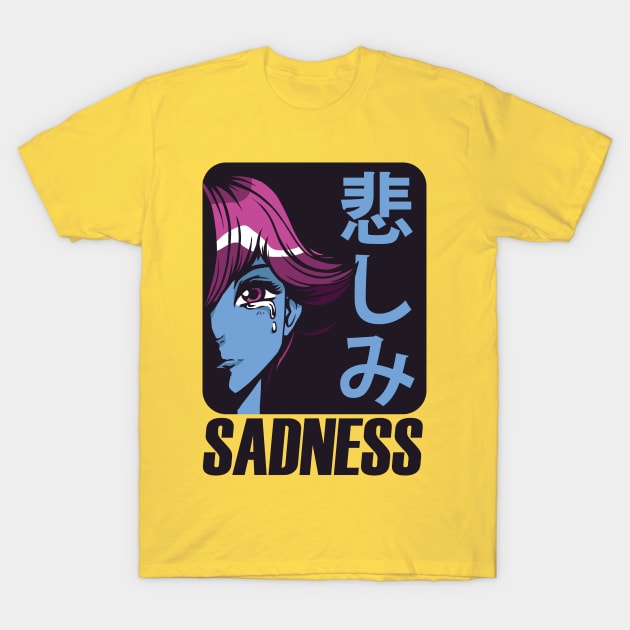 Sadness Anime Girl T-Shirt by Hmus